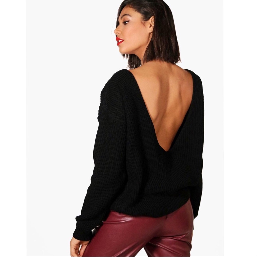Boohoo Open Back Sweater/Jumper